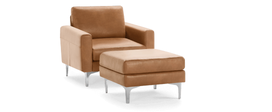 Block Nomad Club Chair with Ottoman