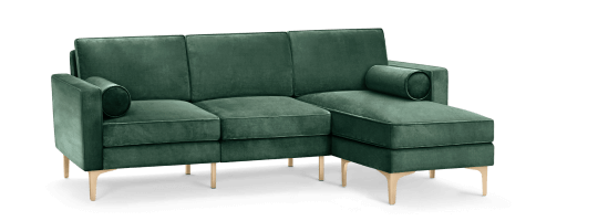 Nomad Velvet Sofa with Chaise