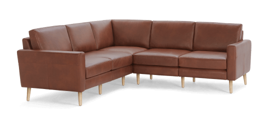 Block Nomad Leather 5-Seat Corner Sectional