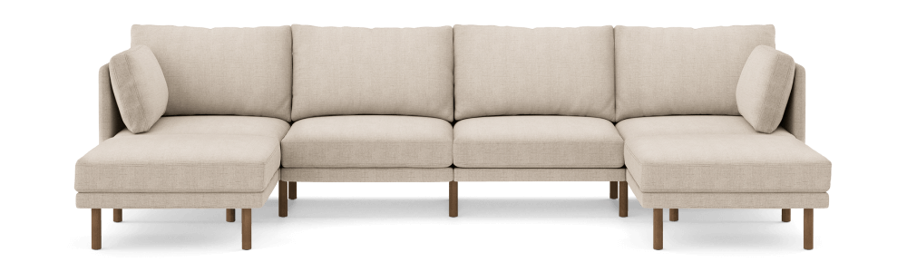 Field 6-Piece Sectional Double Lounger in Oatmeal