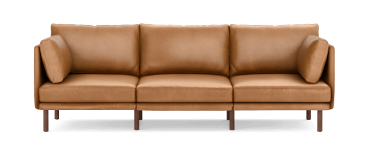 Field Camel Leather 3-Piece Sofa