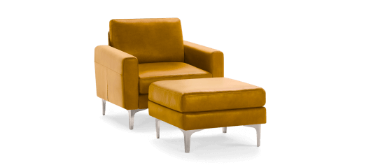 Block Nomad Club Chair with Ottoman