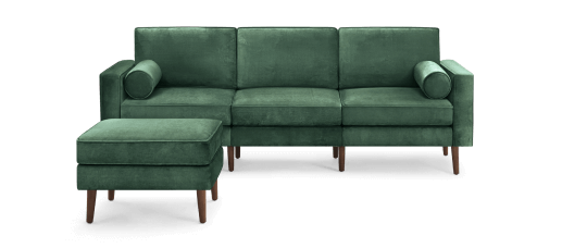 Nomad Velvet Sofa with Ottoman