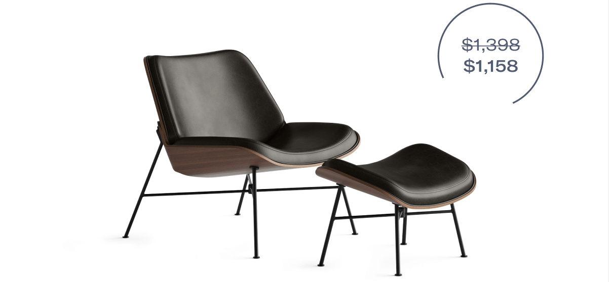 Vesper Leather & Weood Lounge Chair