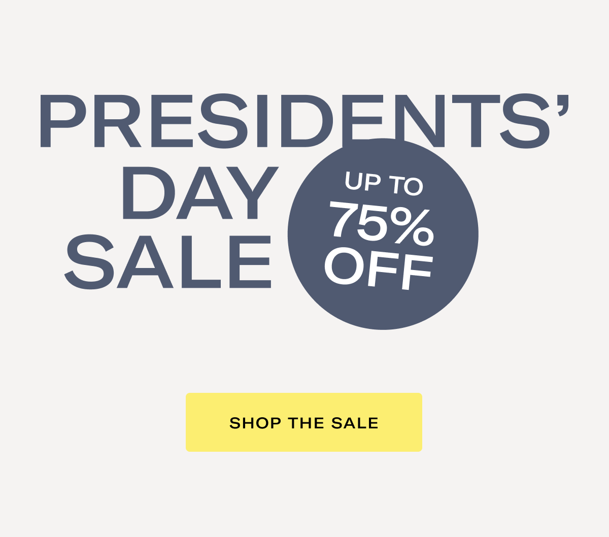 Presidents Day Sale