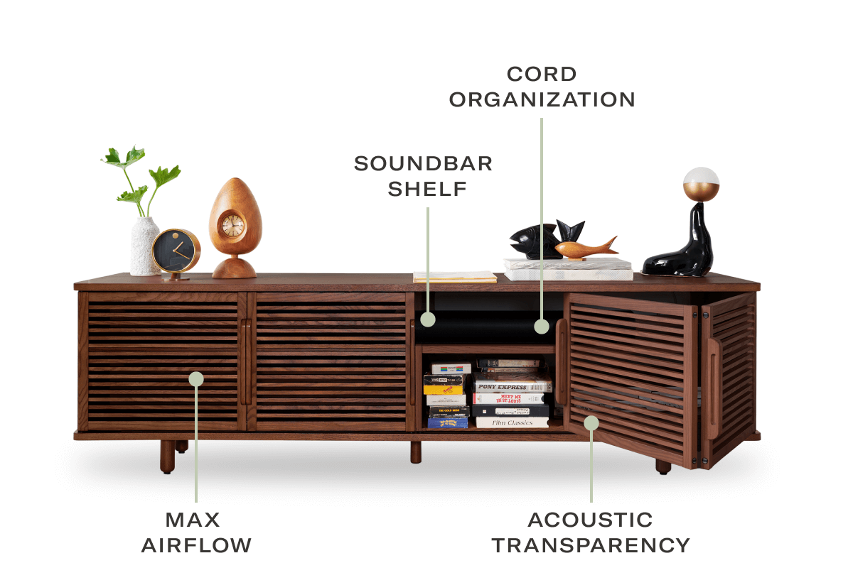 Opera | CORD ORGANIZATION | SOUNDBAR SHELF | MAX AIRFLOW | ACOUSTIC TRANSPARENCY