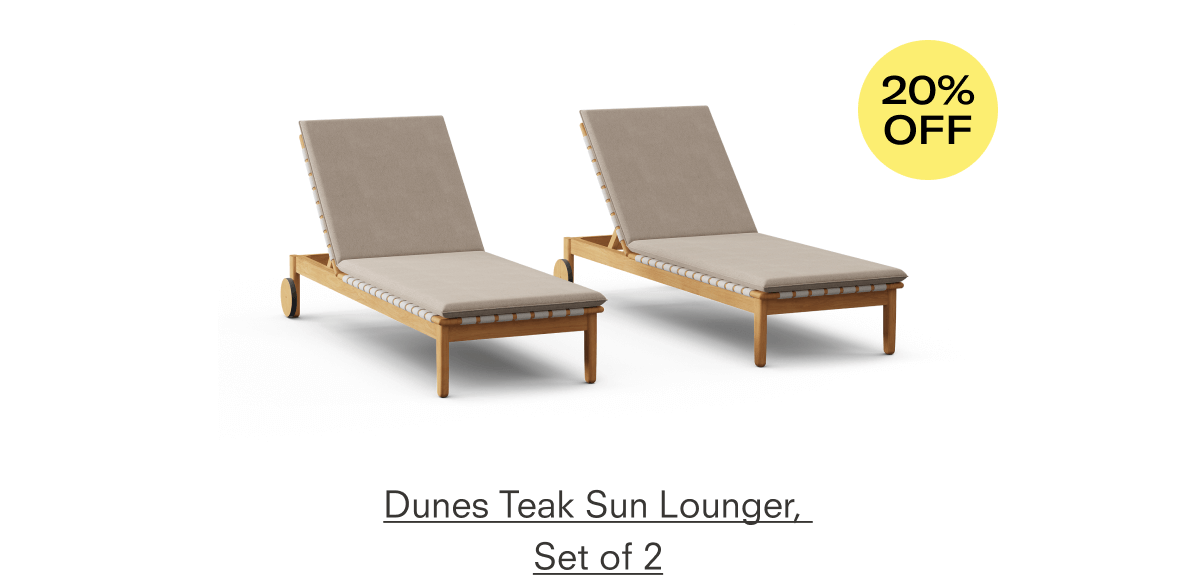 DUNES TEAK SUN LOUNGER