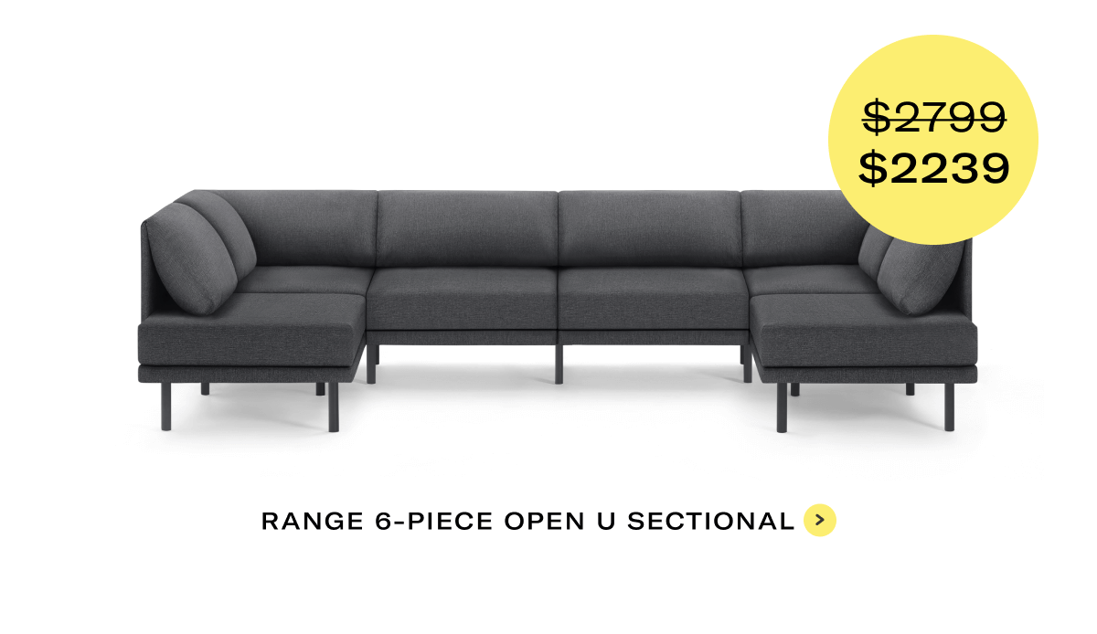 RANGE OPEN U SECTIONAL