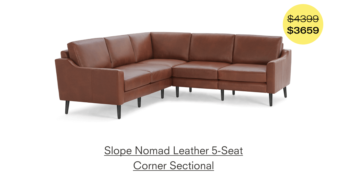 Slope Nomad Leather 5-Seat Corner Sectional