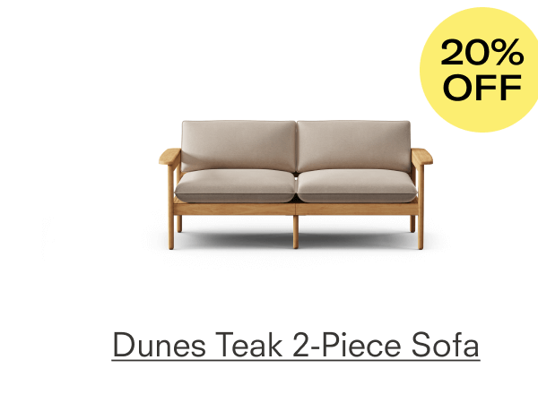 Dunes Teak 2-Piece Sofa