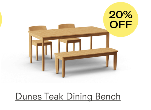 Dunes Teak Dining Bench