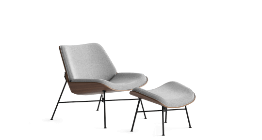 Vesper Fabric & Wood Lounge Chair