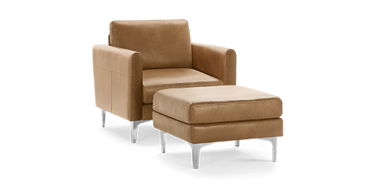 Block Nomad Club Chair with Ottoman