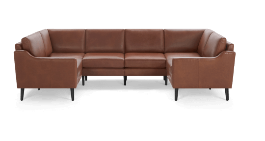 Slope Nomad Leather 6-Seat U Sectional