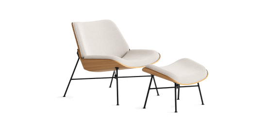 Vesper Leather & Wood Lounge Chair