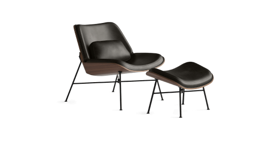 Vesper Leather & Wood Lounge Chair