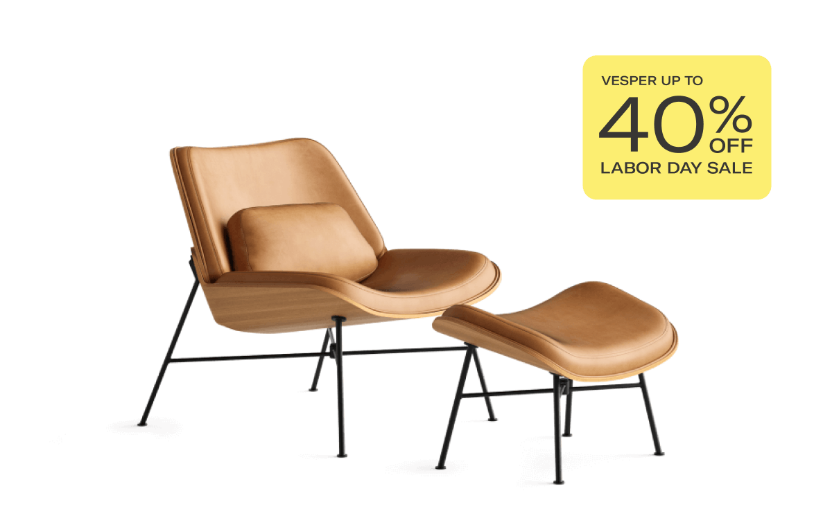 Vesper Leather & Wood Lounge Chair