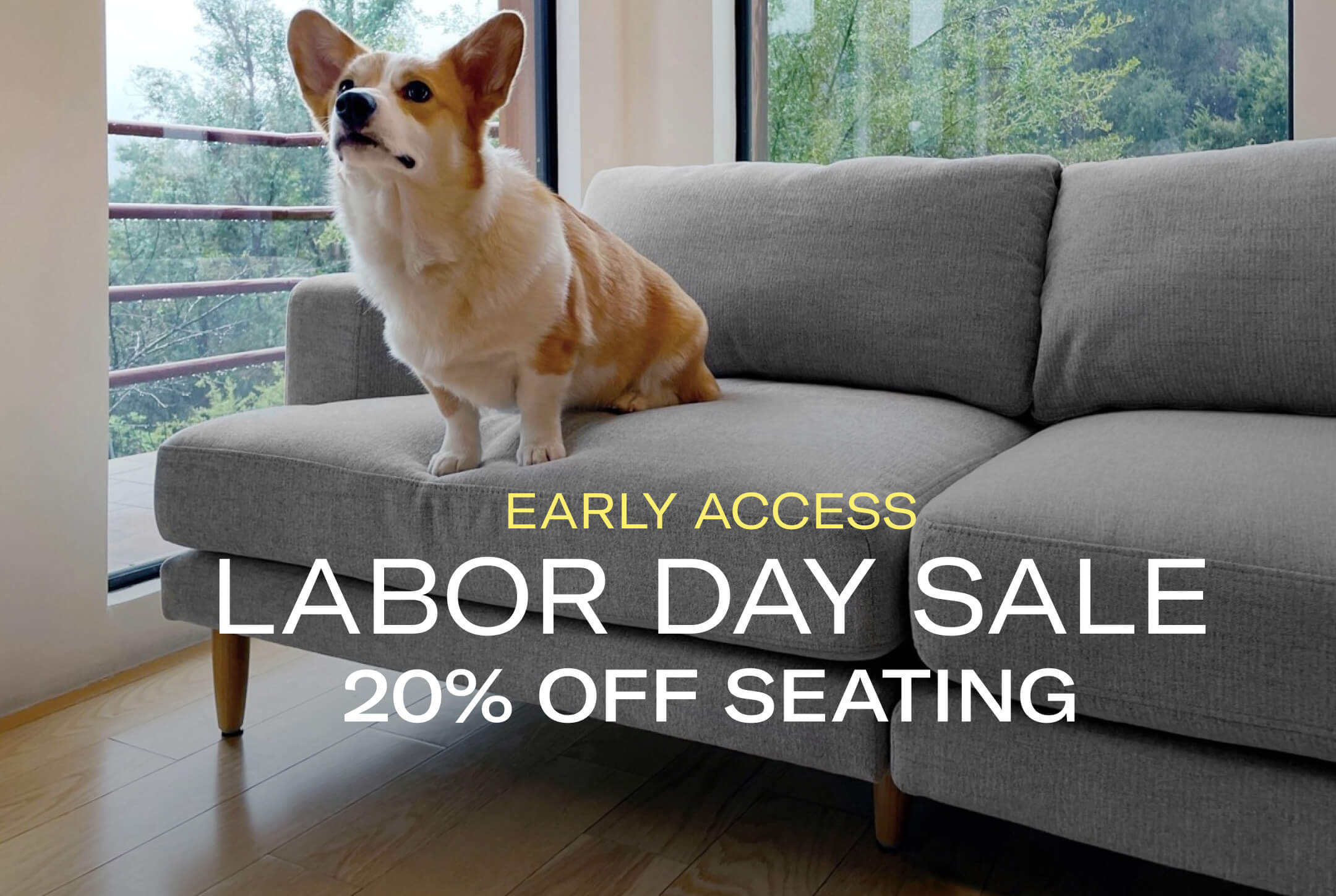 EARLY ACCESS | LABOR DAY SALE | 20% OFF SEATING