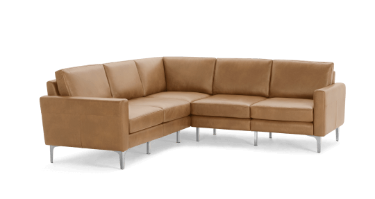 Block Nomad Leather 5-Seat Corner Sectional