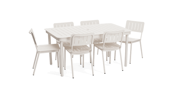 Relay Outdoor Dining Set, Table & 6 Chairs