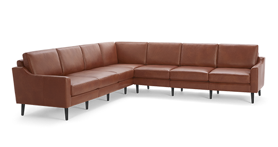 Slope Nomad Leather 7-Seat Corner Sectional