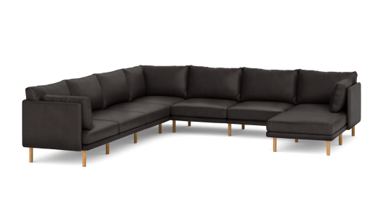 Field Leather 8-Piece Sectional Lounger