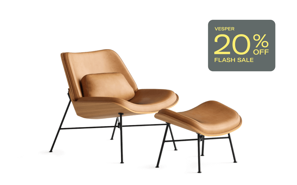 Vesper Leather & Wood Lounge Chair