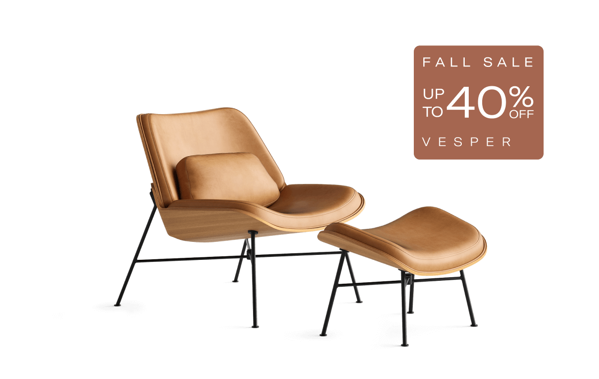 Vesper Leather & Wood Lounge Chair