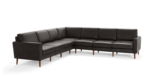 Block Nomad Leather 7-Seat Corner Sectional